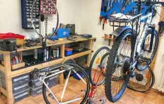 Fahrräder in der Fahrradwerkstatt