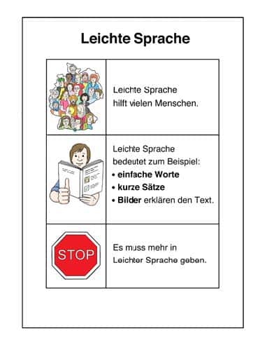 Das ist "Leichte Sprache"